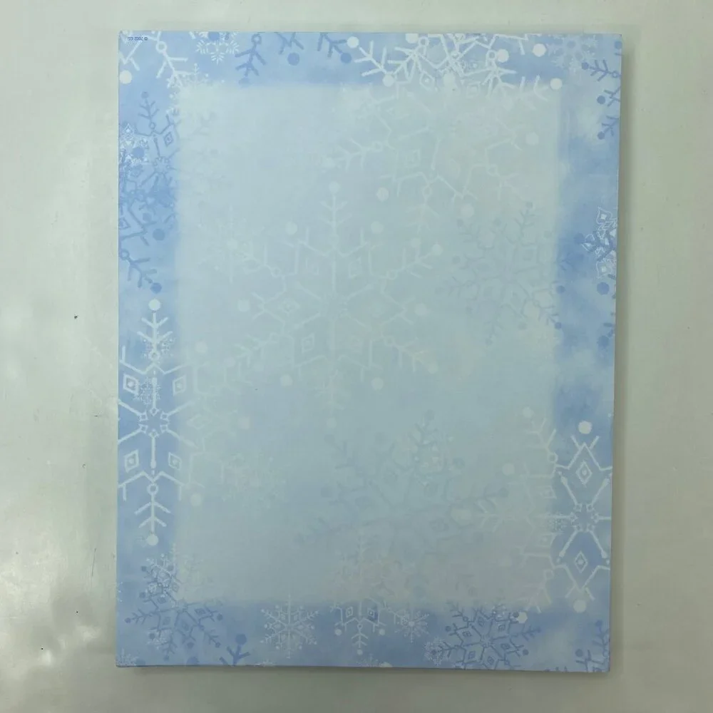 Winter Snowflake Design Notepad Whimsical Stationery Humor